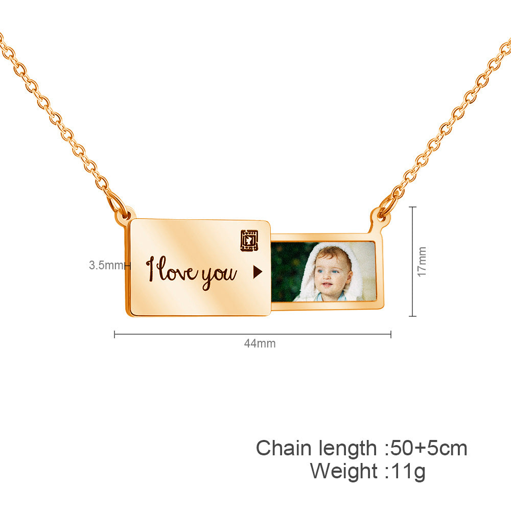 Sparkling Steel Letter Clavicle Chain
