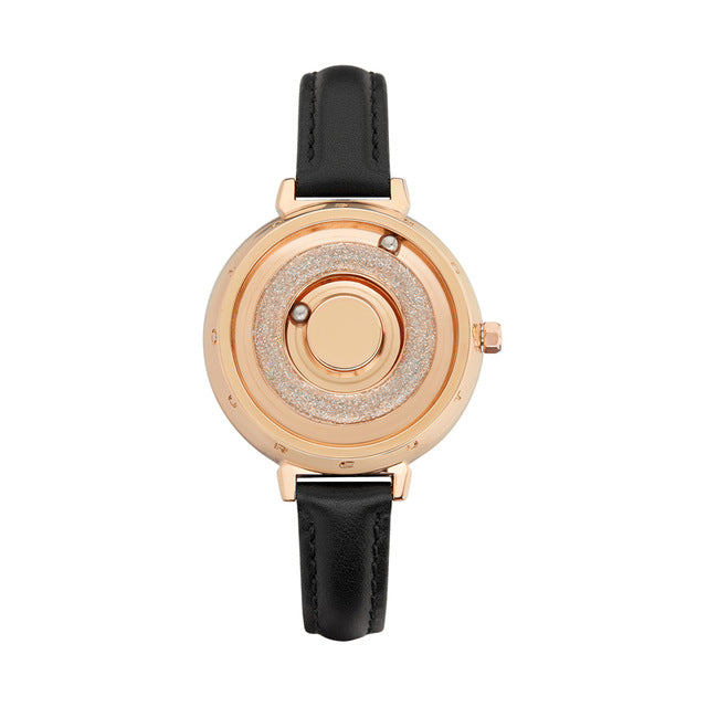 Magnetic gold luxury women's watch