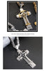 Mens Stylish Trinity Cross Necklace in Titanium Steel