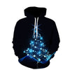 Men's And Women's Fashion Christmas Digital Printed Hood Sweater