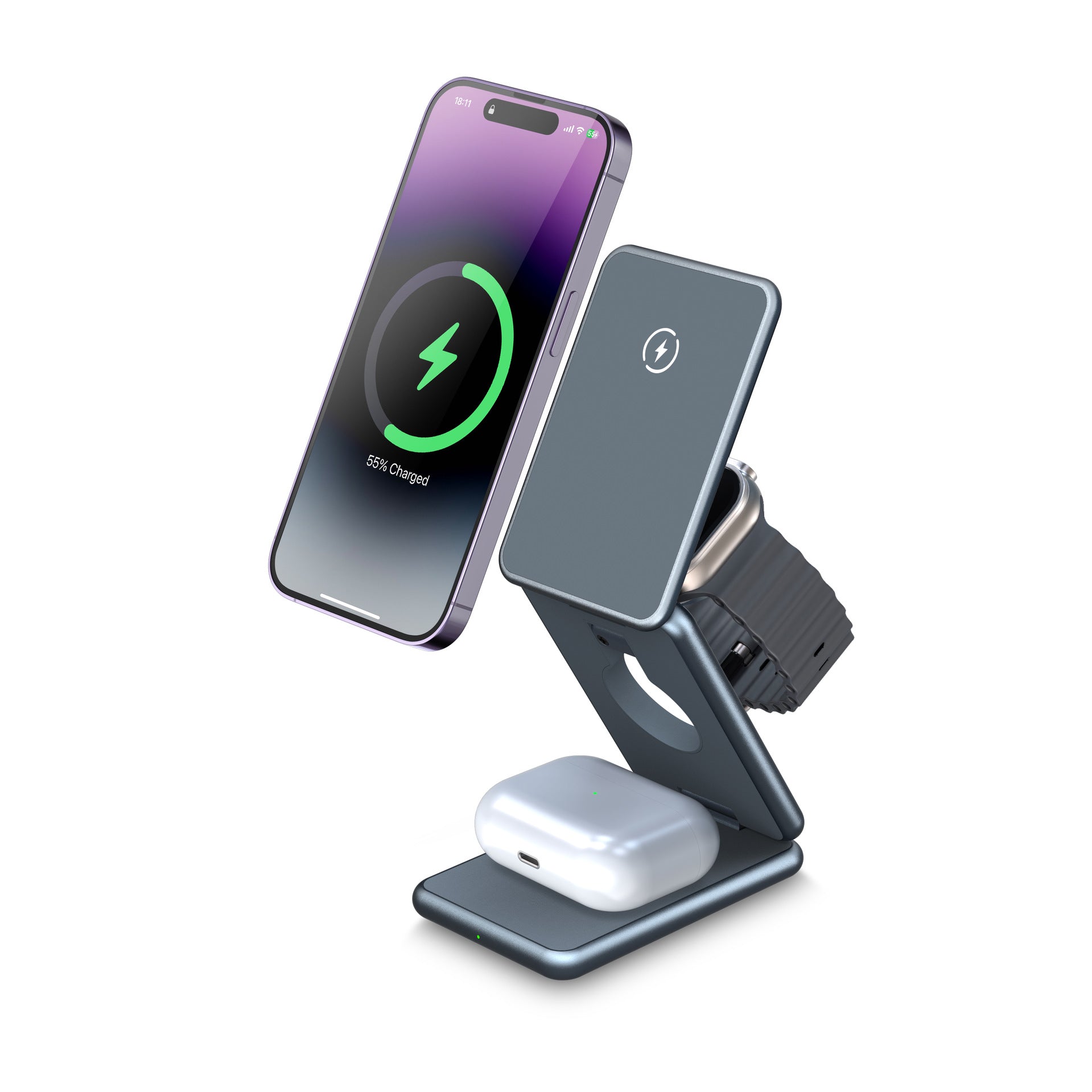 Magnetic Trio Wireless Charger