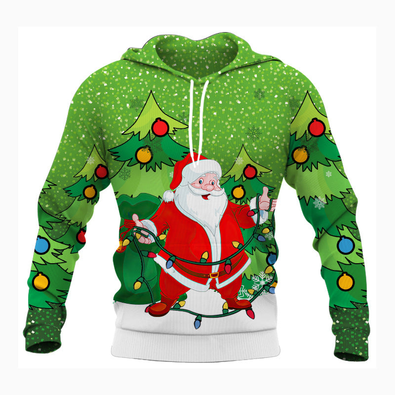 Men's And Women's Fashion Christmas Printed Hoodie