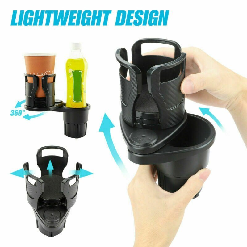 2-in-1 360° Rotatable Car Cup Holder & Organiser