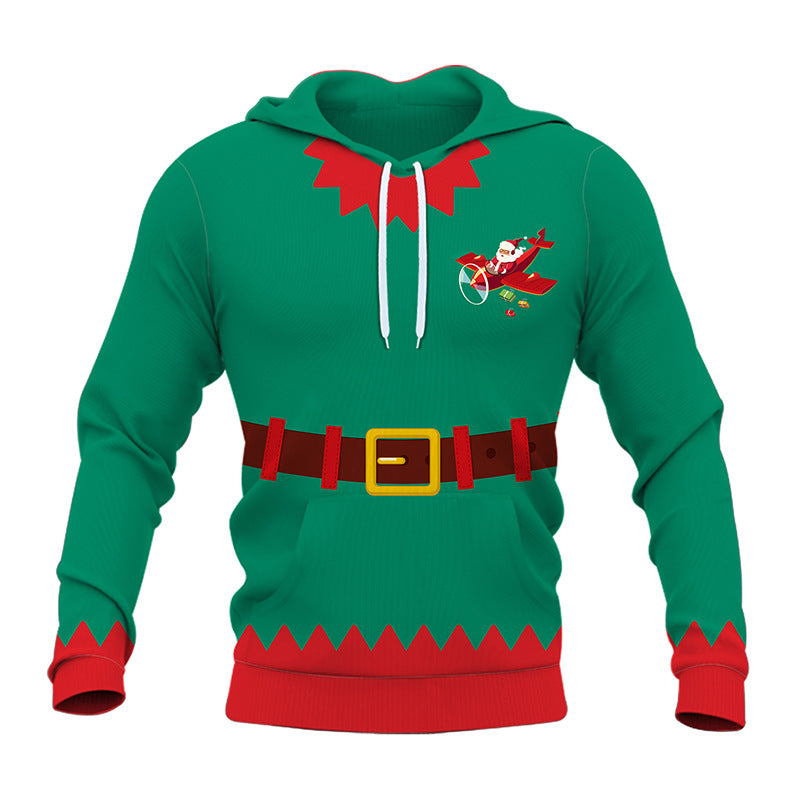 Men's And Women's Fashion Christmas Printed Hoodie