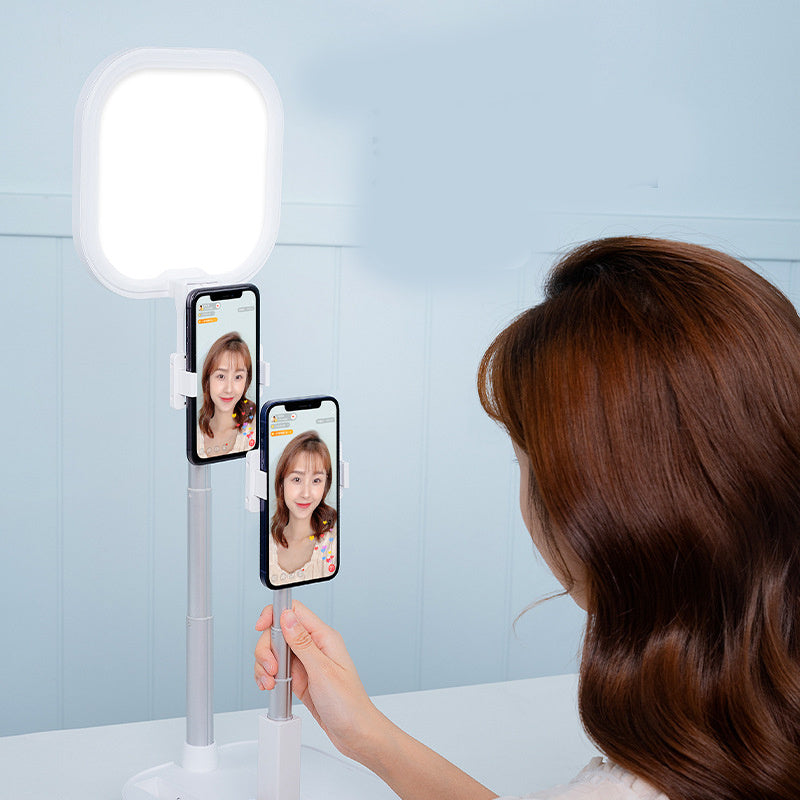 Retractable Mobile Phone Holder with Wireless LED Beauty Light