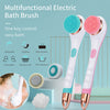 Electric Bath Brush Silicone Back Scrubber USB Rechargeable 2 Speeds Rotating Shower Brush Spa Waterproof Body Cleaning Brush