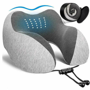 U-shaped Memory Cotton Pillow Magnetic Therapy Pillow Travel Camping Head Neck Support Cushion -  Magnetic Simplicity