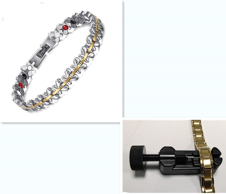 Lady magnetic pure titanium health bracelet -  Magnetic Simplicity