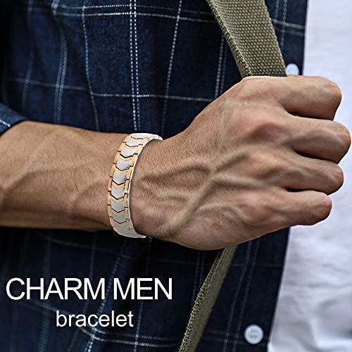 N+NITROLUBE Magnetic Bracelet for Men Stainless Steel Bracelets Strong Magnetism Energy Therapy Jewelry -  Magnetic Simplicity