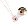 Cute Animal Dog Paw Personalized Custom Projection Necklace -  Magnetic Simplicity