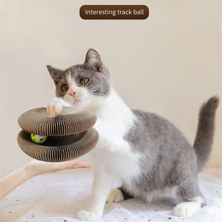 Tablero de rasguño de gato de juguete de órgano plegable magnético para mascotas