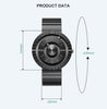 Magnetic Bead Herrmode Creative Sports Rostfritt stål Armband Watch