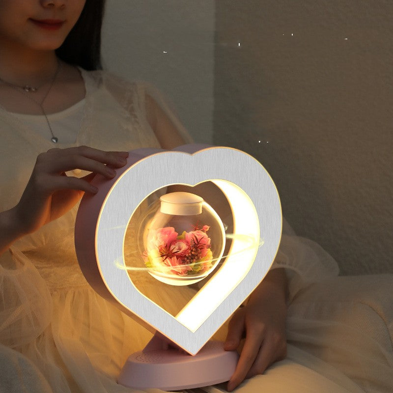 Valentines Day Gift Heart Floating Table LED Night Light Magnetic Levitation Creatives Lamp Desk Lamp Home Decor